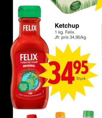 Matöppet Felix ketchup erbjuda
