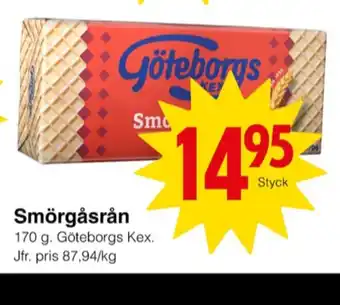Matöppet Göteborgskex smörgåsrån erbjuda