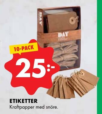 ÖoB Etiketter erbjuda