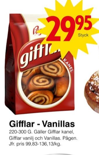 Matöppet Gifflar erbjuda