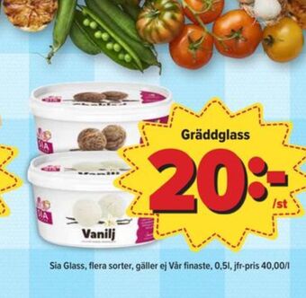 Östenssons Sia gräddglass erbjuda