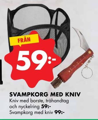 ÖoB Svampkorg med kniv erbjuda