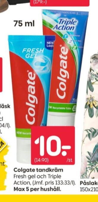 Rusta Colgate tandkräm erbjuda
