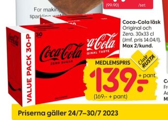 Rusta Coca cola läskedryck erbjuda