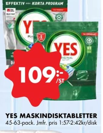 ÖoB Yes diskmaskintabs erbjuda