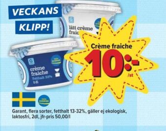 Östenssons Garant crème fraiche erbjuda