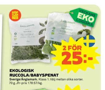 Stora Coop Änglamark babyspenat erbjuda