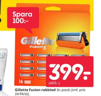 Rusta Fusion 5 rakblad erbjuda