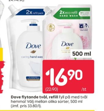 Rusta Dove tvål flytande erbjuda
