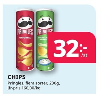 Tempo Pringles chips erbjuda