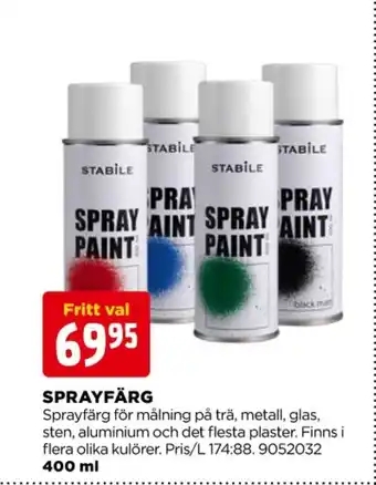Jem&Fix Stabile sprayfärg erbjuda