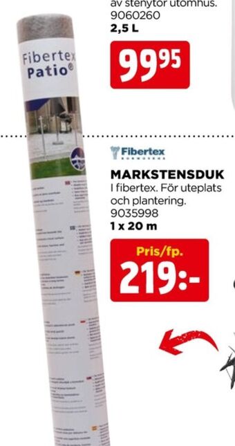 Jem&Fix Fibertex fiberduk erbjuda