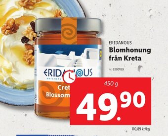 Lidl ERIDANOUS Blomhonung från Kreta erbjuda