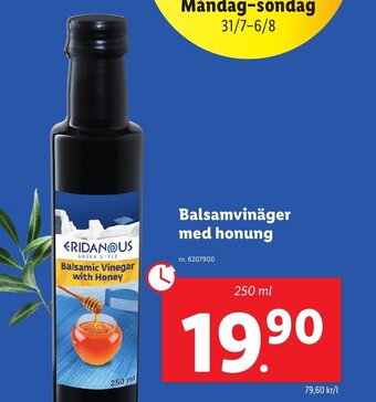 Lidl Balsamvinäger med honung erbjuda