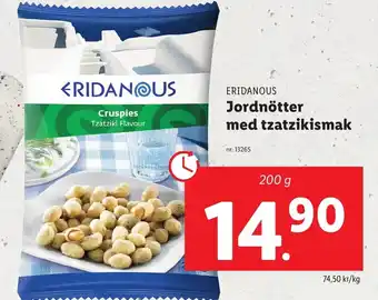 Lidl ERIDANOUS Jordnötter med tzatzikismak erbjuda