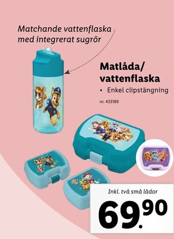 Lidl Matlåda/ vattenflaska erbjuda
