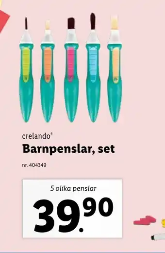 Lidl crelando Barnpenslar, set erbjuda