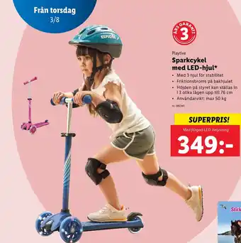Lidl Playtive Sparkcykel med LED-hjul erbjuda