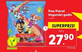 Lidl Paw Patrol Veganskt godis erbjuda