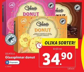 Lidl GELATELLI Glasspinnar donut erbjuda