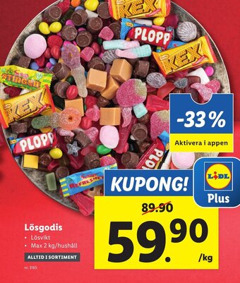 Lidl Lösgodis erbjuda