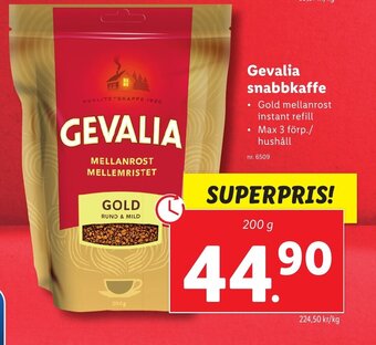 Lidl Gevalia snabbkaffe erbjuda