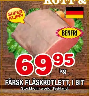 Nya Pulsen Färsk fläskkotlett, i bit erbjuda