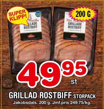 Nya Pulsen Grillad rostbiff erbjuda