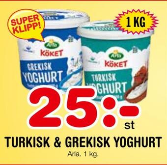Nya Pulsen Turkisk & grekisk yoghurt erbjuda