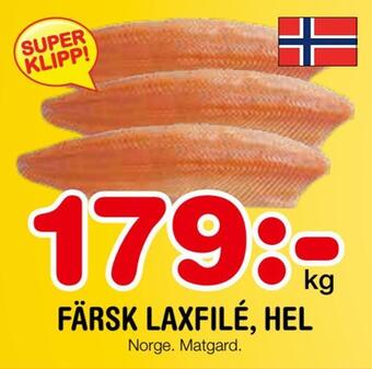 Nya Pulsen Färsk laxfilé, hel erbjuda