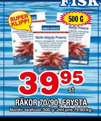 Nya Pulsen Räkor 70/90, frysta erbjuda