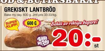 Nya Pulsen Grekiskt lantbröd erbjuda