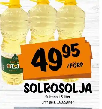 Bazaar Food market SOLROSOLJA Sultanali 3 liter erbjuda