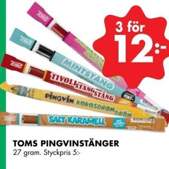 ÖoB TOMS PINGVINSTÄNGER erbjuda