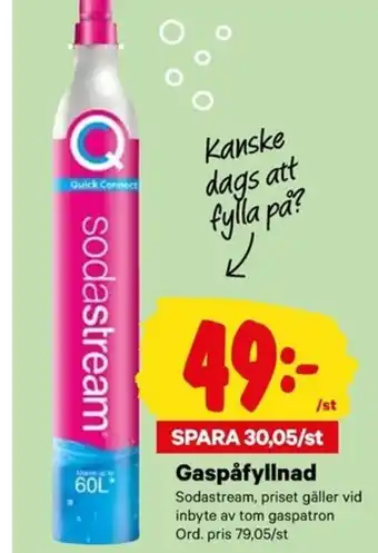 Gaspåfyllnad Sodastream