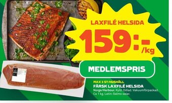 Stora Coop FÄRSK LAXFILÉ HELSIDA erbjuda