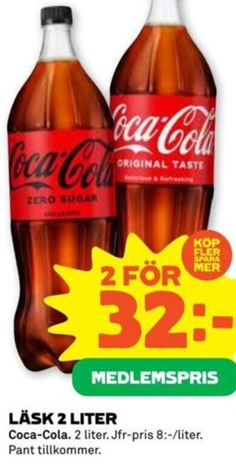 Stora Coop LÄSK 2 LITER erbjuda