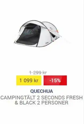 CAMPINGTÄLT 2 SECONDS FRESH & BLACK 2 PERSONER