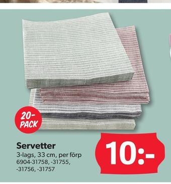 DollarStore Servetter erbjuda