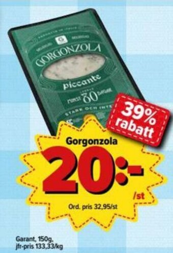Östenssons Garant Gorgonzola 150g erbjuda