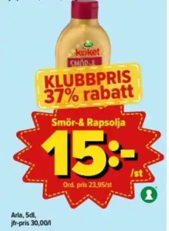Östenssons Arla Smör & Rapsolja 5dl erbjuda