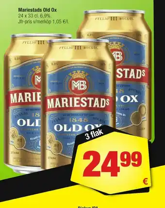 Calle Mariestads Old Ox Öl erbjuda