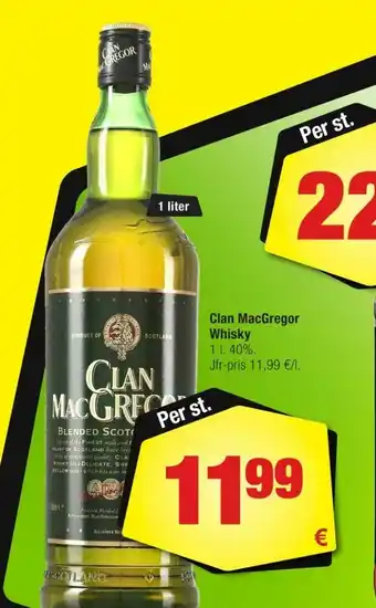 Calle Clan MacGregor Whisky erbjuda