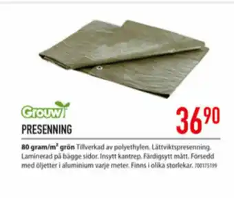 Grouw Presenning