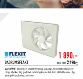 Flexit Badrumsfläkt