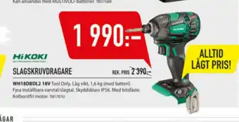 Järnia HiKoki Slagskruvdragare erbjuda