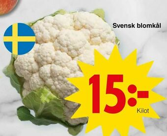 Matöppet Svensk blomkål erbjuda