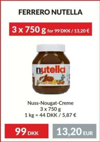 Nielsen Discount Nutella chokladpålägg erbjuda