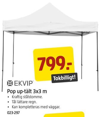 Jula Pop up-tält 3x3 m erbjuda