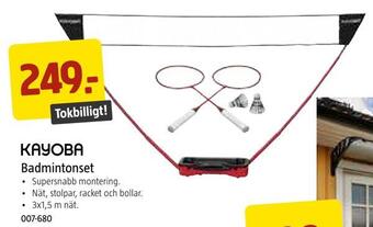 Jula Badmintonset erbjuda